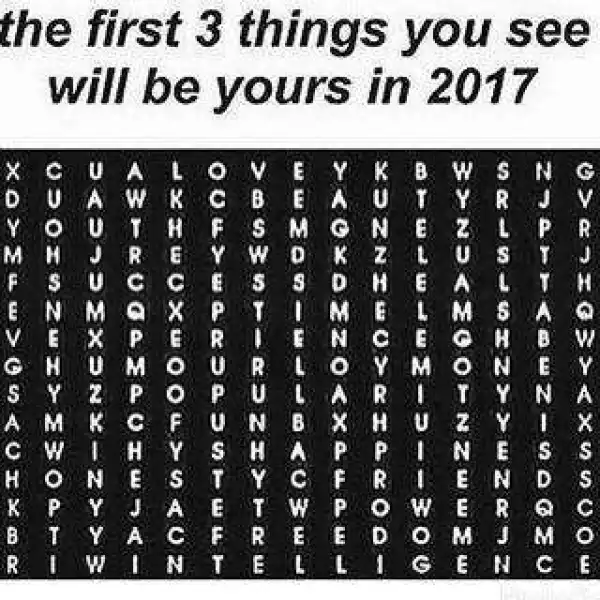 Just For Fun!!! The First 3 Things You See Will Be Yours In 2017 [Comment When You See It]